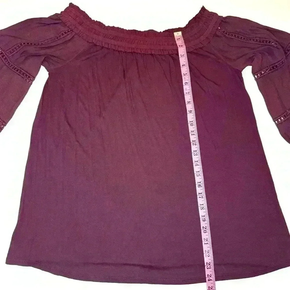 Loft Womens Off Shoulder Long Sleeves Top Size Medium - Picture 6 of 6